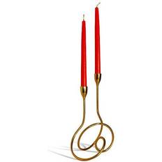 Black and Blum Loop Candlestick 28cm