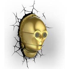 Gold Wall Lamps Kid's Room 3DLightFX C-3PO Light Wall Lamp