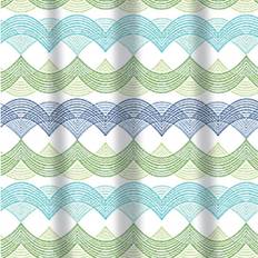 White Shower Curtains Sabichi Waves (179623)