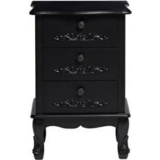 Black Chest of Drawers LPD Furniture Antoinette Chest of Drawer 47x69cm
