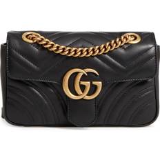 Gucci Solid Colours Crossbody Bags Gucci GG Marmont Matelassé Mini Bag - Black