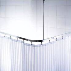 Silver Shower Curtain Rods Ridder Universal (52500)