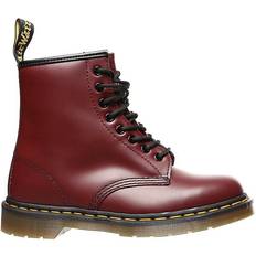 Block Heel - Men Lace Boots Dr. Martens 1460 - Cherry Red Smooth