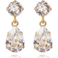 Caroline Svedbom Mini Drop Earrings - Gold/Transparent