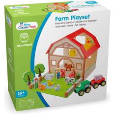 New Classic Toys Wooden Farm House Playset 10850