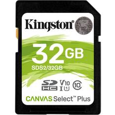 Kingston Canvas Select Plus SDHC Class 10 UHS-I U1 V10 100MB/s 32GB