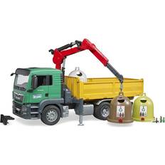 Bruder Man TGS Truck with 3 Glas Recycling Containers & Bottles 03753