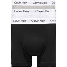 Grey - Men - Softshell Jacket Clothing Calvin Klein Cotton Stretch Trunks 3-pack - Black/White/Grey Heather