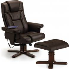 Julian Bowen 2 Seater Furniture Julian Bowen Malmo Massage with Footstool Armchair 105cm 2pcs