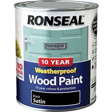 Paint Ronseal 10 Year Weatherproof Wood Paint Black 0.75L