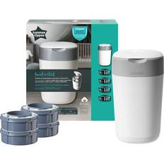 Plastic Diaper Pails Tommee Tippee Twist & Click Starter Pack 4 Refills