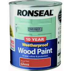Paint Ronseal 10 Year Weatherproof Wood Paint Red 0.75L