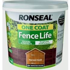 Paint Ronseal One Coat Fence Life Wood Paint Gold 5L