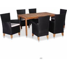 vidaXL 44101 Patio Dining Set, 1 Table incl. 6 Chairs