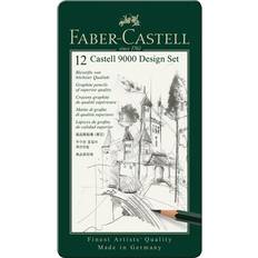 Faber-Castell Pencils Faber-Castell 9000 Graphite Pencil Design Set Tin of 12