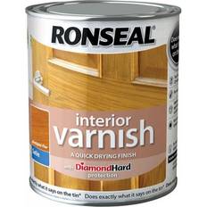 Ronseal Brown - Wood Protection Paint Ronseal Quick Dry Interior Varnish Wood Protection Antique Pine 0.25L