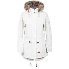 White - Women Outerwear Trespass Women's Clea Waterproof Parka - Ghost