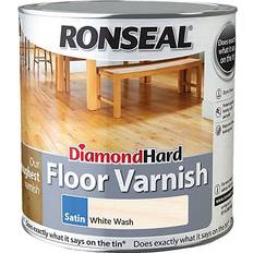Ronseal White - Wood Protection Paint Ronseal Diamond Hard Floor Varnish Wood Protection White 2.5L