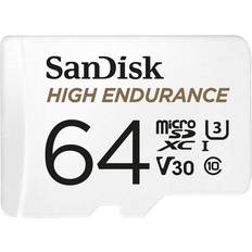 64 GB - microSDXC Memory Cards & USB Flash Drives SanDisk High Endurance microSDXC Class 10 UHS-I U3 V30 100/40MB/s 64GB +Adapter