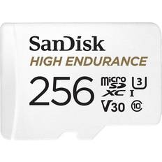 U3 - microSDXC Memory Cards SanDisk High Endurance microSDXC Class 10 UHS-I U3 V30 256GB +Adapter