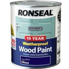 Paint Ronseal 10 Year Weatherproof Wood Paint Blue 0.75L