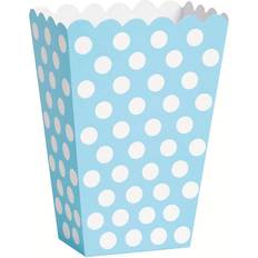 Polka Dots Popcorn Box Unique Party Popcorn Box Blue 8-pack