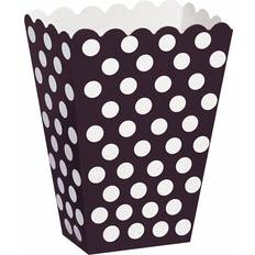Polka Dots Popcorn Box Unique Party Popcorn Box Black/White 8-pack