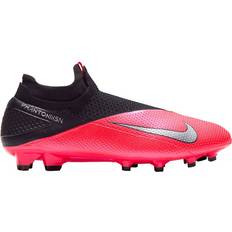 Red Football Shoes Nike Phantom Vision 2 Elite Dynamic Fit FG M - Laser Crimson/Black/Metallic Silver