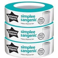 White Nappy Sacks Tommee Tippee Simplee Sangenic Refill Cassette 3-pack