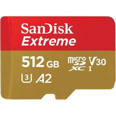 SanDisk microSDXC Memory Cards SanDisk Extreme microSDXC Class 10 UHS-I U3 V30 A2 160/90MB/s 512GB