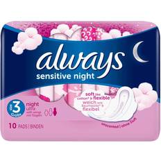 Softening Menstrual Pads Always Sensitive Night Ultra 10-pack