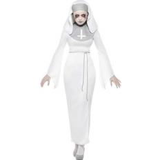 Smiffys Haunted Asylum Nun Costume White