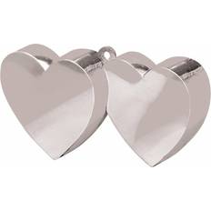 Amscan Ballon Weight Double Heart Silver