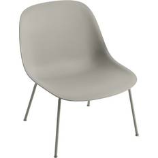 Grey Lounge Chairs Muuto Fiber Tube Base Lounge Chair 74.4cm