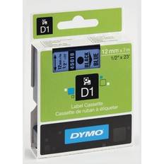 Blue Labeling Tapes Dymo Label Cassette D1 Black on Blue 1.2cmx7m