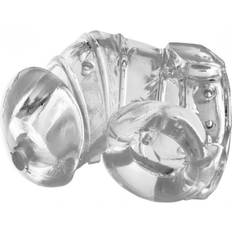 Black Chastity Devices Sex Toys Master Series Detained 2.0 Restrictive Chastity Cage with Nubs