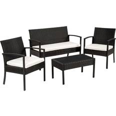 Best Outdoor Lounge Sets Garden & Outdoor Furniture tectake Sparta Outdoor Lounge Set, 1 Table incl. 2 Chairs & 1 Sofas