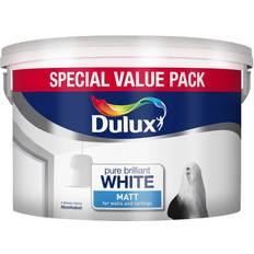 Dulux brilliant white matt Dulux Matt Wall Paint Pure Brilliant White 7L