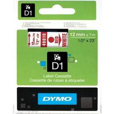 Red Labeling Tapes Dymo Label Cassette D1 Red on White