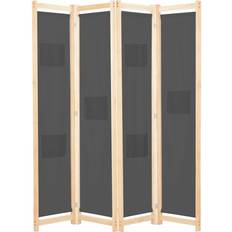 Cottons Room Dividers vidaXL 4 Panels Room Divider 170x160cm