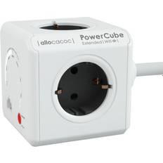 Blue Power Strips allocacoc PowerCube Extended 4-way 1.5m WiFi