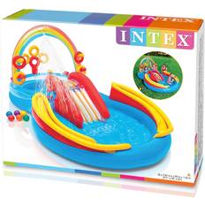 Intex Water Sports Intex Rainbow Ring Inflatable Play Center w/ Slide