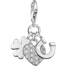 Thomas Sabo Charm Club Good Luck Charm Pendant - Silver/White