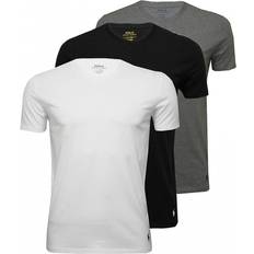 Polo Ralph Lauren White T-shirts Polo Ralph Lauren Cotton Crew Neck T-shirt 3-pack - Black/Grey/White