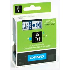 Blue Labeling Tapes Dymo Label Cassette D1 Blue on White