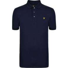 3XL - Men Polo Shirts Lyle & Scott Plain Polo Shirt - Navy