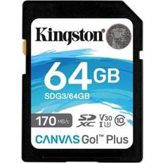 64 GB - SDXC Memory Cards & USB Flash Drives Kingston Canvas Go! Plus SDXC Class 10 UHS-I U3 V30 170/70MB/s 64GB