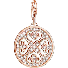 Thomas Sabo Ornament Charm Pendant - Rose Gold/White