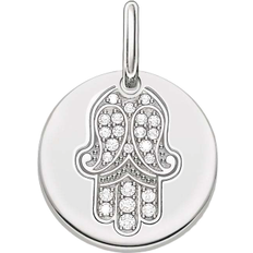 Thomas Sabo Hand of Fatima Pendant - Silver/White