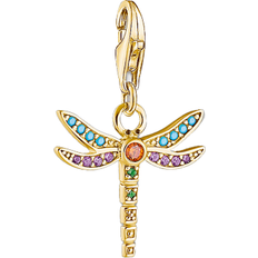 Thomas Sabo Charm Club Dragonfly Charm Pendant - Gold/Multicolor